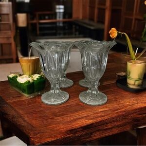 Anchor Hocking Clear Glass Dessert Dishes